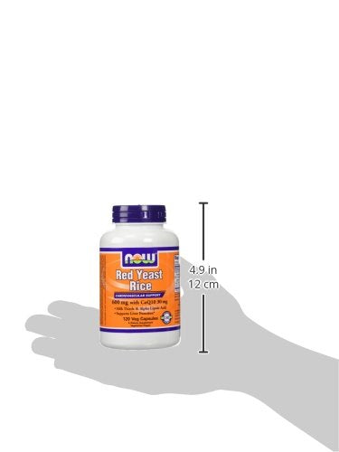 NOW Foods 600mg Red Yeast Rice & 30mg Coq10, 120 caps (pack of 2)