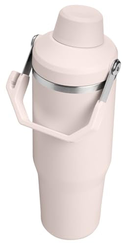 Stanley IceFlow 2.0 Fast Flow Tumbler with Handle 30 oz | Twist On Angled Spout Lid | Leakproof Water Bottle | Insulated Stainless Steel | BPA-Free | Rose Quartz
