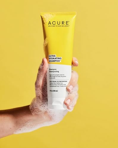 Acure Ultra Hydrating Shampoo â€“ Deep Moisture & Nourishing Formula for Dry, Dehydrated Hair, Restores Hydration, Vegan, Sulfate & Paraben-Free, 8 Fl Oz
