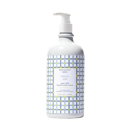 Beekman 1802 Goat Milk Body Lotion, Fresh Air - Scented - 12.5 oz - Hydrating & Moisturizing with Shea Butter - for Sensitive Skin - Cruelty Free - Packaging May Vary - Pump Included, Ready for Use