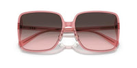 Thumbnail for COACH Women's HC8368D Square Sunglasses, Transparent Berry/Grey Pink Gradient, 61 mm