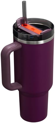 STANLEY Quencher H2.0 Tumbler with Handle and Straw 40 oz | Flowstate 3-Position Lid | Cup Holder Compatible for Travel | Insulated Stainless Steel Cup | BPA-Free | Plum