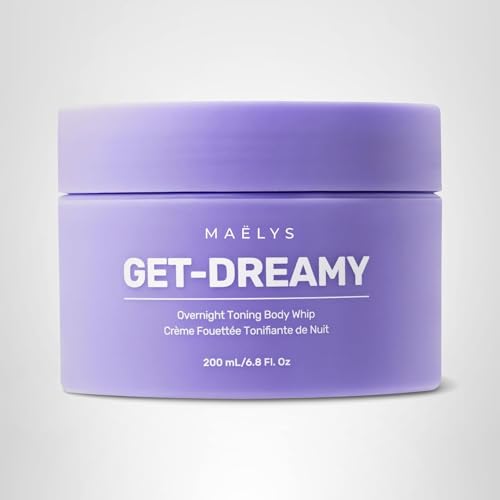 MAËLYS GET-DREAMY Overnight Toning Whip - Cellulite Cream & Skin Tightening Support with Milk Thistle + Uva-Ursi - Moisturizing Body Cream in a Whipped Texture (6.8 Fl Oz)