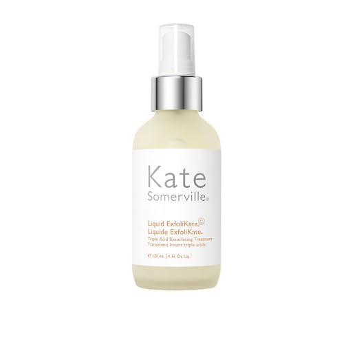 Kate Somerville Liquid ExfoliKate – Triple Acid Resurfacing Treatment, Clinically Formulated AHA Overnight Facial Exfoliator, Smooths Skin and Minimizes Pores, 4 Fl Oz