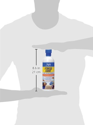 API MARINE STRESS COAT Saltwater Aquarium Water Conditioner 16-Ounce Bottle