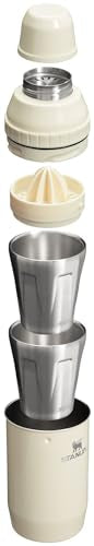 Stanley Happy Hour Cocktail Shaker Set 20 oz | Bartender Kit for Camping and Travel | Cocktail Drink Mixing Set with 2 Cups | Insulated Stainless Steel | BPA-Free | Cream Gloss