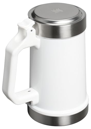 Stanley Classic Bottle Opener Beer Stein 24 oz | Flip Up Lid and Heavy Duty Handle with Built In Bottle Opener | Insulated Stainless Steel Beer Mug | BPA-Free | Black 2.0