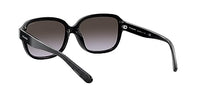 Thumbnail for Coach HC8298U Universal Fit Sunglasses, Black/Dark Grey Gradient, 57 mm