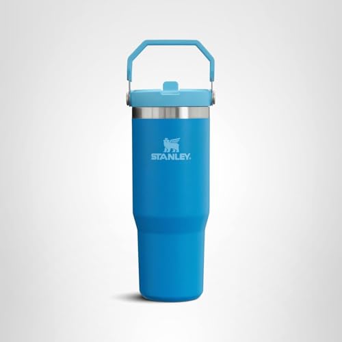 Stanley IceFlow Stainless Steel Tumbler - Vacuum Insulated Water Bottle for Home, Office or Car Reusable Cup with Straw Leak Resistant Flip Cold for 12 Hours or Iced for 2 Days, Azure, 30 OZ / 0.89 L