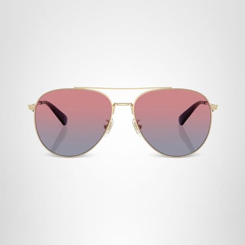 COACH Sunglasses HC 7169 90050Q Shiny Light Gold/Blue Saddle Gradient Polyamid