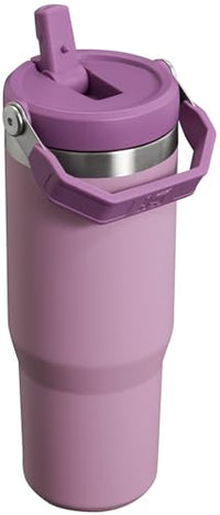 Thumbnail for Stanley IceFlow Flip Straw Tumbler with Handle 30 oz | Twist On Lid and Flip Up Straw | Leak Resistant Water Bottle | Insulated Stainless Steel |BPA-Free | Lilac