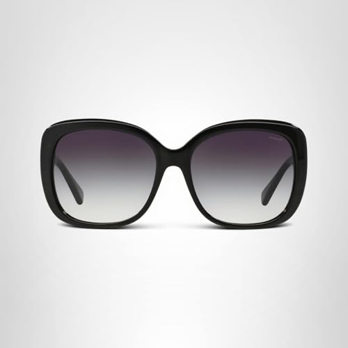 Coach HC8158 Sunglasses, Black/Grey Gradient, 58 mm