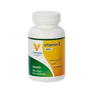 The Vitamin Shoppe Vitamin E 400IU - Natural Source, Supports Healthy Cardiovascular System, Immune Health & Eye Health - Once Daily (120 Softgels)