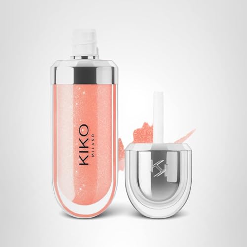 Kiko Milano 3D Hydra Lip Gloss – High Shine, Hydrating, Plumping, Non-Sticky, Moisturizing Lip Makeup – 03 Pearly Apricot – 6.5ml