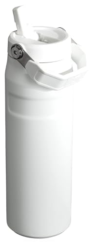 Stanley IceFlow Flip Straw 2.0 Water Bottle 24 OZ | Built-In Straw with Larger Opening | Lightweight & Leak-Resistant | Insulated Stainless Steel | BPA-Free | Frost