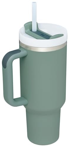 Stanley Quencher H2.0 Tumbler with Handle and Straw 40 oz | Flowstate 3-Position Lid | Cup Holder Compatible for Travel | Insulated Stainless Steel Cup | BPA-Free | Shale