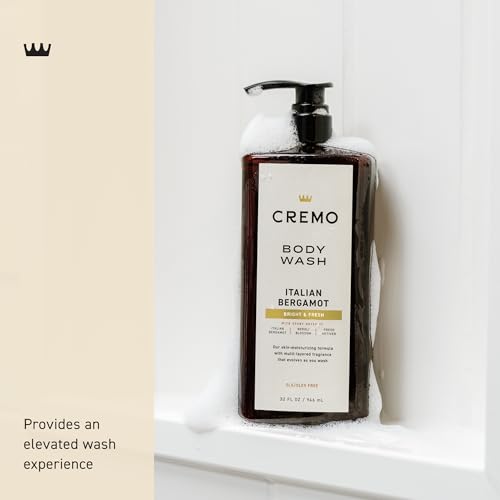 Cremo Rich-Lathering Italian Bergamot Body Wash for Men, 32 Fl Oz