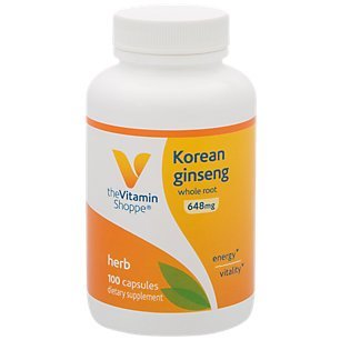 Korean Ginseng 648MG (100 Capsules) by The Vitamin Shoppe
