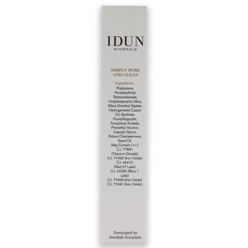 IDUN Minerals Lip Gloss - Soft, Creamy Formula for Velvet Soft, Shiny Pout - Intense Vitamin E Hydration for Dry, Chapped Lips - Non-Sticky, Long Lasting Pigment - 016 Louise - 0.27 oz