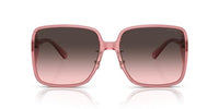 Thumbnail for COACH Women's HC8368D Square Sunglasses, Transparent Berry/Grey Pink Gradient, 61 mm