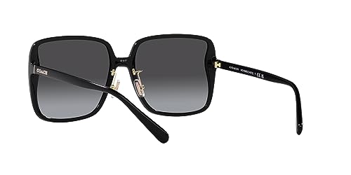 Coach HC8368D Sunglasses, Black/Grey Gradient, 61 mm
