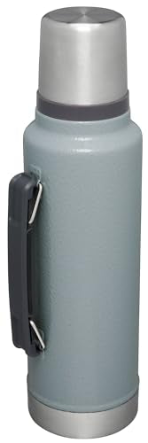 Stanley Classic Legendary Vacuum Bottle 1.5 qt | Wide Mouth with Leakproof Cup Lid | Keep Drinks Hot or Cold | Packable for Travel | Insulated Stainless Steel Thermos | BPA-Free | Hammertone Silver