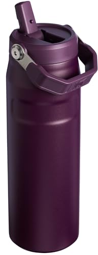 Thumbnail for Stanley IceFlow Flip Straw 2.0 Water Bottle 24 OZ | Built-In Straw with Larger Opening | Lightweight & Leak-Resistant | Insulated Stainless Steel | BPA-Free | Plum