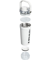 Thumbnail for STANLEY Vitalize Shaker Bottle 20 oz | Leakproof Insulated Stainless Steel Shaker Cup | Base Storage and Twist On Fast Flow Lid | Protein Shakes and Pre Workout Powder | BPA-Free | Chalk
