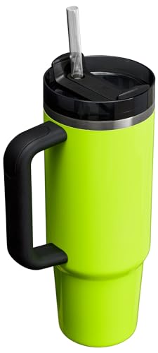 STANLEY Quencher H2.0 Tumbler with Straw 30 oz | Flowstate 3-Position Lid | Cup Holder Compatible for Travel | Insulated Stainless Steel Cup | BPA-Free | Neon Yellow