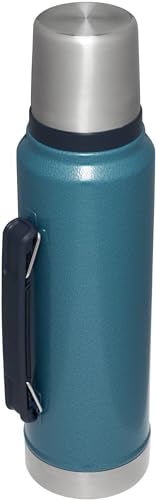 Thumbnail for Stanley Classic Legendary Vacuum Bottle 1.1 qt | Wide Mouth with Leakproof Cup Lid | Keep Drinks Hot or Cold | Packable for Travel | Insulated Stainless Steel Thermos | BPA-Free | Hammertone Lake