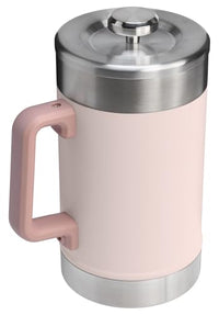 Thumbnail for STANLEY Classic Stay-Hot French Press Coffee Maker 48 oz | 5 Minute Brew, 4 Hours Hot | Mesh Filter for Coffee Grounds | Insulated Stainless Steel French Press | BPA-Free | Rose Quartz