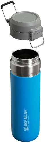 Thumbnail for Stanley Quick Flip GO Water Bottle 24 oz | Push Button Lid | Leakproof and Packable for Travel and Sports | Insulated Stainless Steel | BPA-Free | Azure