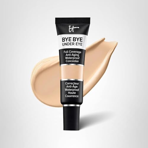 IT Cosmetics Bye Bye Under Eye Concealer (Light Tan) - Water-Resistant, Full Coverage Brightening Concealer For Dark Circles, Fine Lines, Redness & Discoloration, Anti-Aging, 24H Wear - 0.4 fl oz