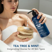Thumbnail for Image 7 of Botanic Hearth Tea Tree & Mint Body Wash with Silicone Body Brush 16 fl oz