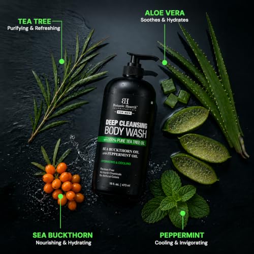 Image 5 of Botanic Hearth Tea Tree Body Wash for Men 16 Fl Oz