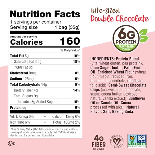 Image 6 of Lenny & Larry's Crunchy Cookie Double Chocolate, 6g Plant Protein, 12 Pack
