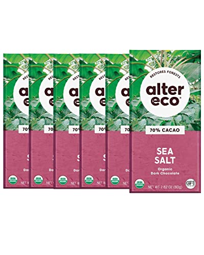 Image 4 of Sea Salt / 6 Count (Pack of 1) for the product Alter Eco Dark Chocolate Bars