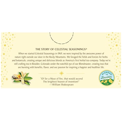 Image 5 of Celestial Seasonings Herbal Tea Fireside Vanilla Spice 20 Tea Bags Pack of 6