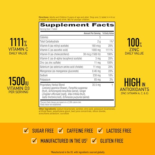 Image 3 of Airborne Immune Support Effervescent Tablets, Very Berry Flavor - 30ct
