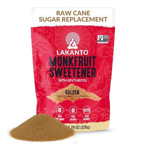 Image 5 of Golden Raw Cane / 8.29 Ounce (Pack of 1) for the product Lakanto Golden Monk Fruit Sweetener with Erythritol
