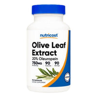 Thumbnail for Nutricost Olive Leaf 20% Oleuropein 750 Mg 90 Caps