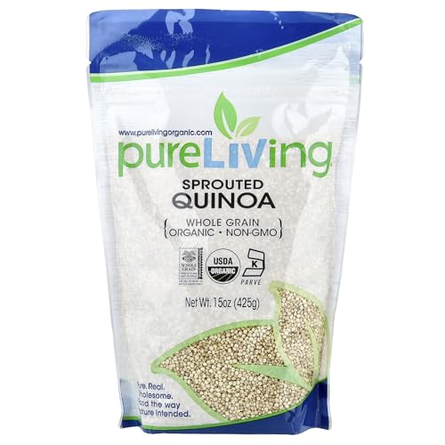Image 1 of Default Title for the product PURE LIVING INTERIOR DESIGN Organic Sprouted Quinoa 15 Ounce