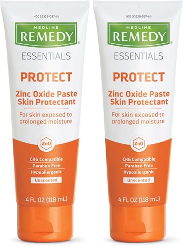 Image 2 of 4 Ounce (Pack of 2) for the product Medline Remedy Essentials Zinc Oxide Skin Protectant Paste (4 oz Tube)