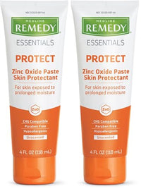 Thumbnail for Image 2 of 4 Ounce (Pack of 2) for the product Medline Remedy Essentials Zinc Oxide Skin Protectant Paste (4 oz Tube)
