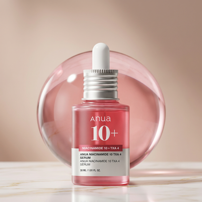 Anua Niacinamide 10 + TXA 4 Serum, Dark Spot Care, Hyaluronic Acid, Tranexamic Acid, Lightweight & Hydrating All-in-One Daily Facial Serum for Glass Skin, Korean Skincare, 1.01 fl.oz