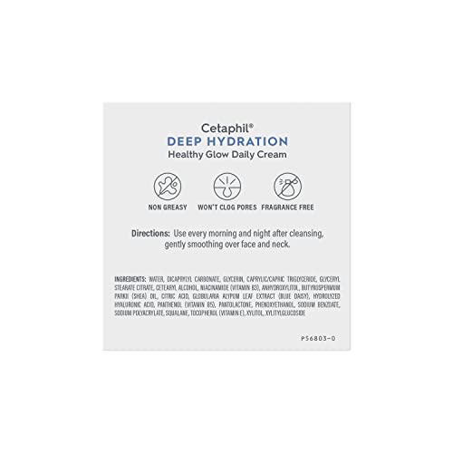 Image 3 of Cetaphil Deep Hydration Face Cream, Dry, Sensitive Skin Care, 1.7oz