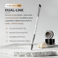 Thumbnail for Image 2 of ALBEAUT Eyeliner Brush Brow Brush, Dual Ended Small eyebrow applicator