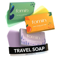 Thumbnail for Image 1 of Default Title for the product FOMIN Paper Soap Sheets for Hand Washing - 300 Variety Travel Soap Sheets