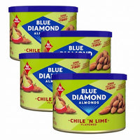 Thumbnail for Image 1 of Default Title for the product Blue Diamond Almond Chile n' Lime Flavored Tangy Snack Nuts 6 oz. Can Pack of 4