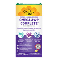 Thumbnail for Country Life Ultra Omega 3-6-9 90 Softgel